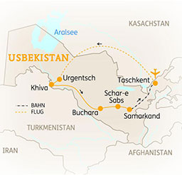 Route Gruppen Rundreise in Usbekistan