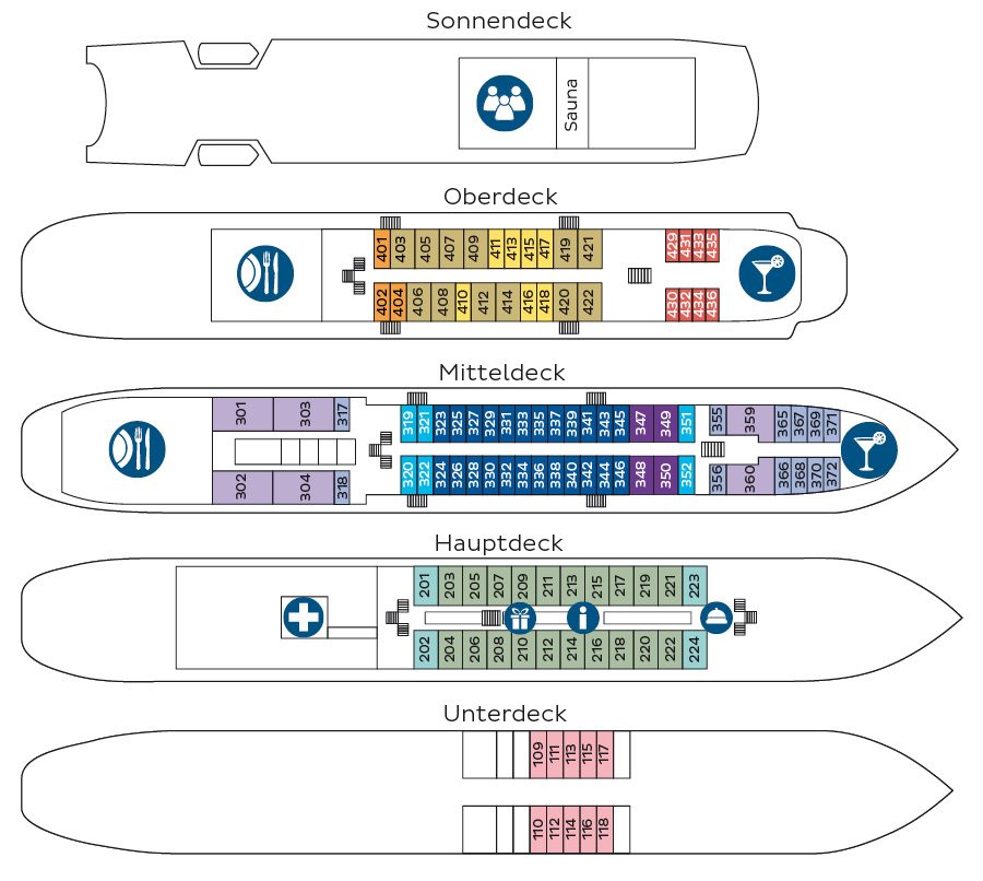 Deck Plan MS "KONSTANTIN FEDIN"