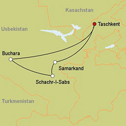 Route Privatreise Usbekistan